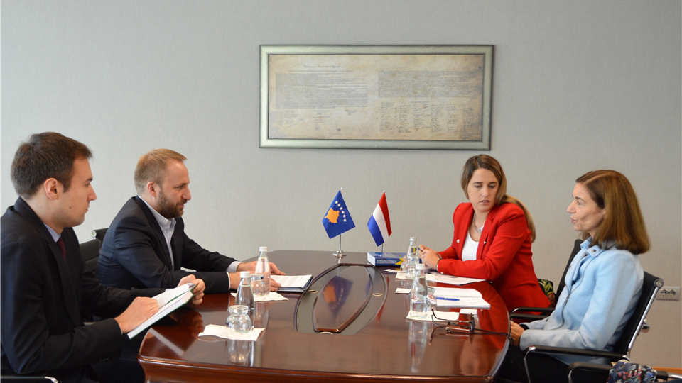 Ministri Tahiri takoi Ambasadoren e Mbretërisë së Holandës, znj. Williems
