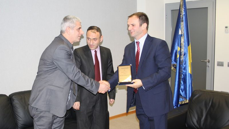 Blind Association of Kosova, Acknowledgement for Deputy Prime Minister and Minister of Justice, Professor. Dr. Hajredin Kuçi