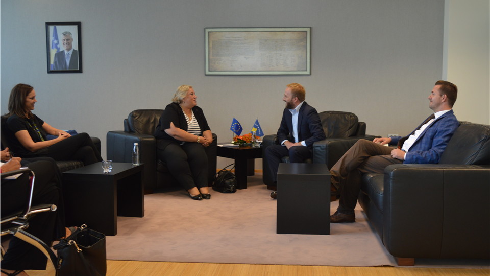 Ministri Tahiri priti në takim shefen e Misionit të Bashkimit Evropian për Sundimin e Ligjit në Kosovë (EULEX),  Zj. Papadopoulou