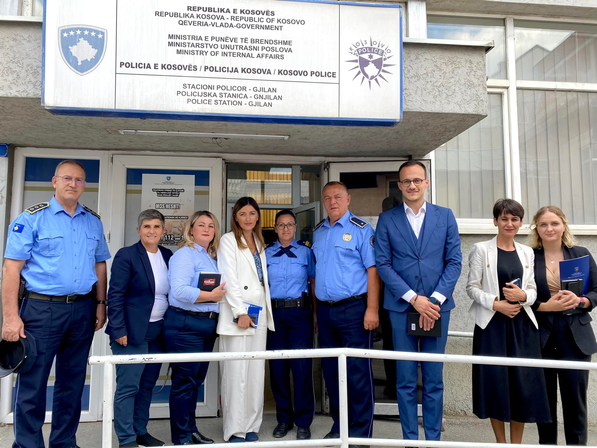Ministrja Haxhiu mbyllë aktivitetin e saj me vizitën që i bëri Stacionit Policor në Gjilan