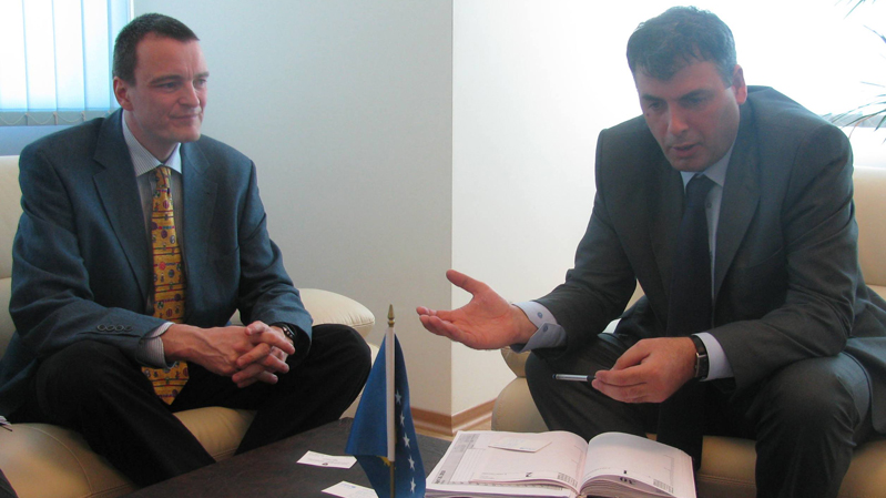 Minister of Justice, Haki Demolli, met with Chief of the UNICEF Office in Kosovo, Johannes Wedenig