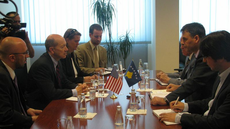 Minister Demolli met with US Assistant Secretary of State, David T. Johnson