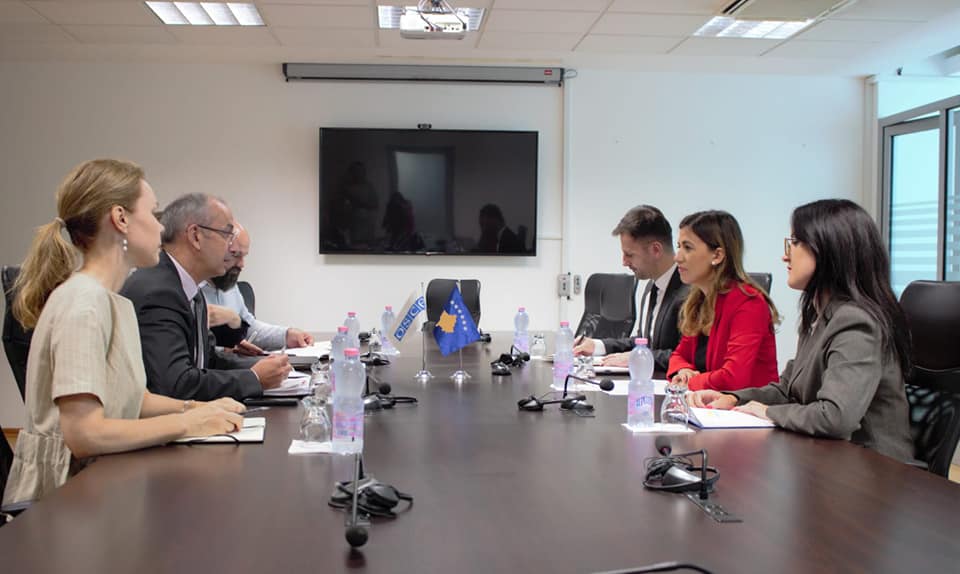 Ministrja Haxhiu priti në takim Ambasadorin e OSBE-së, Michael Davenport