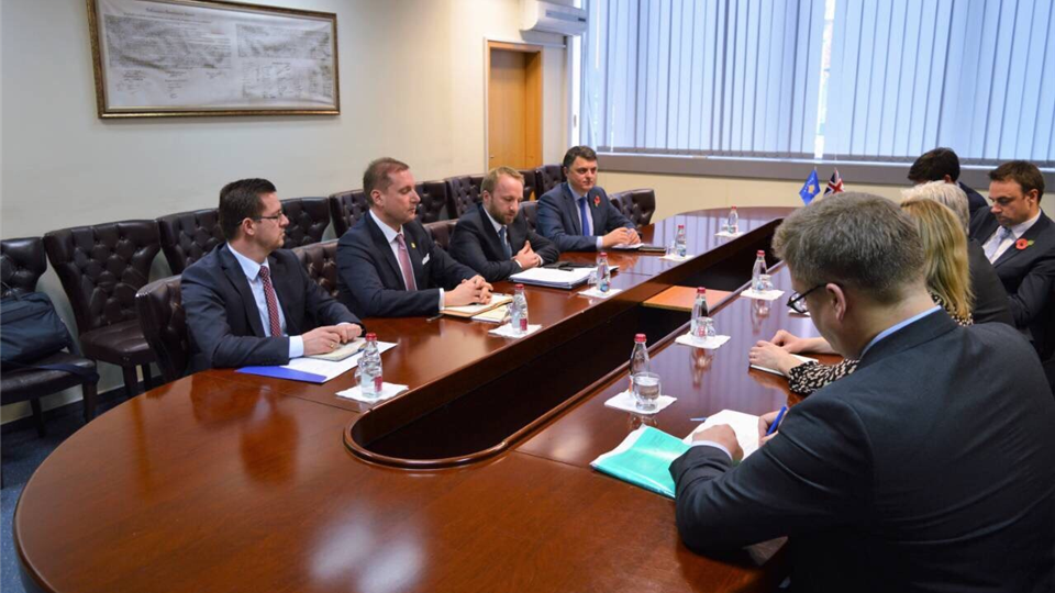 Minister Tahiri and Minister Sefaj met the British Minister of State for Europe and the Americas, Sir Alan Duncan